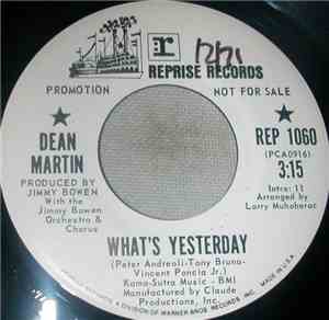 Dean Martin - What's Yesterday / The Right Kind Of Woman