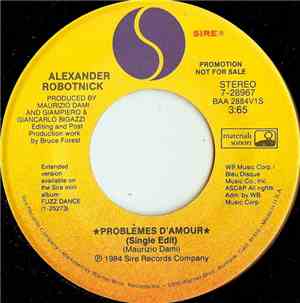 Alexander Robotnick - Problèmes D'Amour