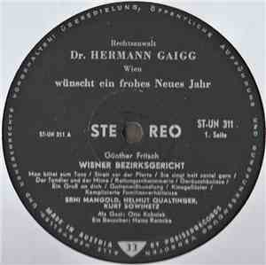 Mangold, Qualtinger, Sowinez ; Text: Günther Fritsch - Wiener Bezirksgericht