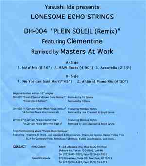 Yasushi Ide Presents Lonesome Echo Strings Featuring Clémentine - Plein Soleil