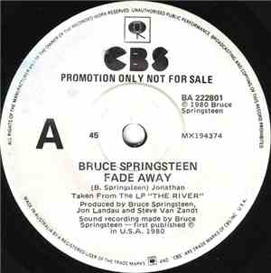 Bruce Springsteen - Fade Away / Be True