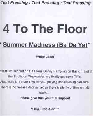 4 To The Floor - Summer Madness (Ba De Ya)