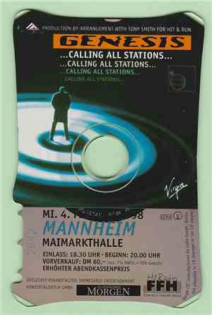Genesis - Calling All Stations Tour Ticket CD