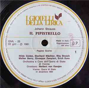 Johann Strauss - Herbert von Karajan / Hilde Güden / Eberhard Wächter / Rita Streich - Il Pipistrello (Pagine Scelte)