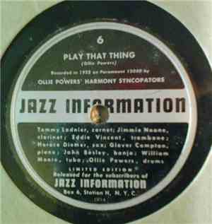 Ollie Powers' Harmony Syncopators / Coot Grant & 