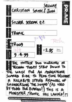 Christian Smith & John Selway - Silver Streak EP