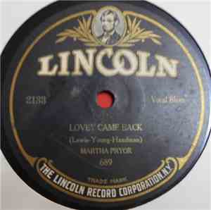 Martha Pryor / Fred Hughes  - Lovey Came Back / I Can't Believe You're Gone