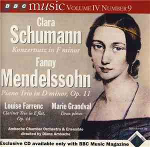 Clara Schumann, Fanny Mendelssohn, Louise Farrenc, Marie Grandval, Ambache Chamber Orchestra & Ensemble, Diana Ambache - Konzertsatz In F Minor / Piano Trio In D Minor, Op. 11 / Clarinet Trio In E Flat, Op. 44 / Deux Pièces