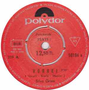 Silva Grissi - Vorrei / Sopra Le Nuvole Nel Ciel