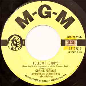 Connie Francis - Follow The Boys / Waiting For Billy