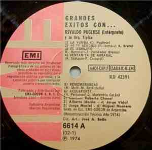 Osvaldo Pugliese Y Su Orquesta Típica - Grandes Exitos Con...