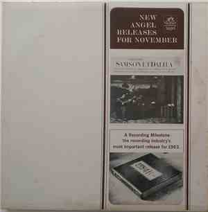 Various - New Angel Releases For 1963