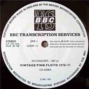 Pink Floyd - In Concert - 307 Vintage Pink Floyd 1970 - 71
