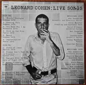 Leonard Cohen - Live Songs