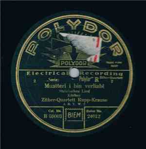 Zither-Quartett Rupp-Krause - Muatterl I Bin Verliabt / Schwarzinger-Ländler